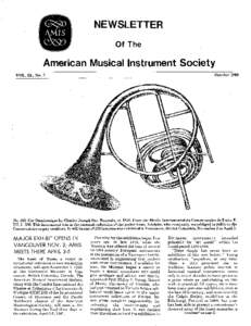 NEWSLETTER Of The American Musical Instrument Society October 1980