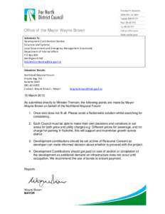 Microsoft Word - Mayoral Forum submission.doc