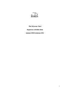 The Odysseus Trust Report on Activities from January 2010 to January[removed]