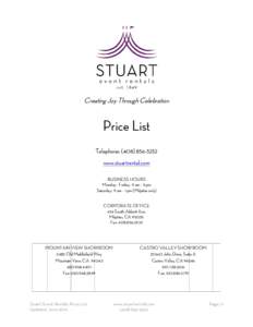 Microsoft Word - Stuart Event Rentals Price List - updated