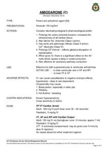 CMG Pharmacology - Amiodarone