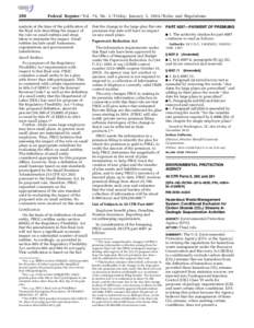 350  Federal Register / Vol. 79, No. 2 / Friday, January 3, [removed]Rules and Regulations analysis at the time of the publication of the final rule describing the impact of