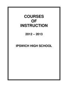 COURSES OF INSTRUCTION