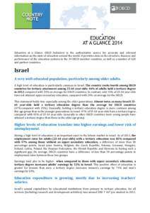 Education at a Glance: OECD Indicators is the authoritative source for accurate and relevant information on the state of education around the world. It provides data on the structure, finances and performance of the educ