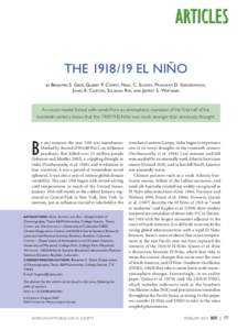 TheEl Niño by Benjamin S. Giese, Gilbert P. Compo, Niall C. Slowey, Prashant D. Sardeshmukh, James A. Carton, Sulagna R ay, and Jeffrey S. Whitaker