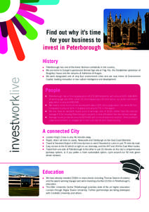 Find out why it’s time for your business to invest in Peterborough History l	 l