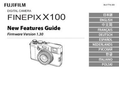 BL01718-200  DIGITAL CAMERA FINEPIX X100 New Features Guide