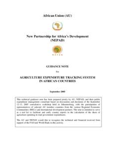 African Union (AU)  New Partnership for Africa’s Development (NEPAD)  GUIDANCE NOTE