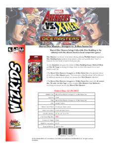 Marvel Dice Masters : Avengers vs. X-Men Starter Set 