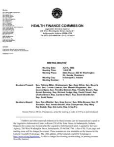 Members Sen. Patricia Miller, Chairperson Sen. Gary Dillon Sen. Beverly Gard Sen. Connie Lawson Sen. Ryan Mishler