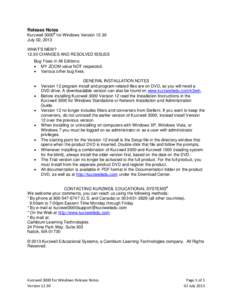 Computer accessibility / Kurzweil Educational Systems / Computer architecture / Kurzweil / Windows Vista / Windows / Cambium Learning Group / System software / Kurzweil K250 / Assistive technology / Microsoft Windows / Software