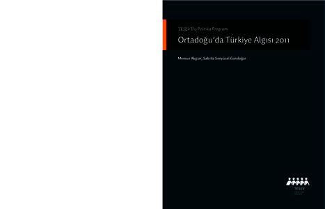 TESEV Dış Politika Programı  Ortadoğu’da Türkiye Algısı 2011 Mensur Akgün, Sabiha Senyücel Gündoğar  Bankalar Caddesi