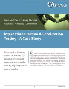 www.qainfotech.com  Your Software Testing Partner Excellence | Partnership | Commitment  Internationalization & Localization