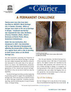 A Permanent challenge; The UNESCO courier; Vol.:6; 2008