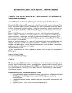 National Oceanic and Atmospheric Administration / International Commission for the Conservation of Atlantic Tunas / Business / Culture / Fisheries science / National Marine Fisheries Service / Fisheries observer