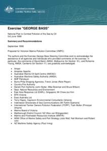 Oil spill / United States Environmental Protection Agency / Australian Marine Oil Spill Centre / United States Coast Guard / Government / Oil spill governance in the United States / National Oil and Hazardous Substances Pollution Contingency Plan / Safety / Australian Maritime Safety Authority / Emergency management