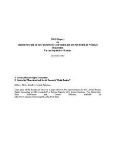 Human rights in Latvia / Minority rights / Politics / Latvia–Russia relations / Linguistic rights / Russians in Latvia / Non-citizens / Kārlis Ulmanis / Framework Convention for the Protection of National Minorities / Latvia / Europe / Politics of Latvia