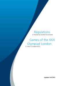 Regulations  of the Olympic Football Tournaments Games of the XXX Olympiad London