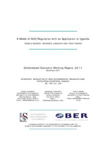 _1 _ Poverty trends since the transition Poverty trends since the transition A Model of NGO Regulation with an Application to Uganda RONELLE BURGER, INDRANEEL DASGUPTA AND TRUDY OWENS