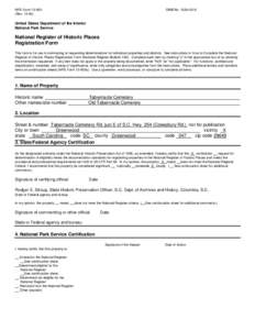 NATIONAL REGISTER FORMS TEMPLATE