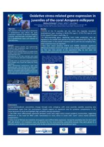 Oxida&ve	
  stress-­‐related	
  gene	
  expression	
  in	
  	
   juveniles	
  of	
  the	
  coral	
  Acropora	
  millepora	
   Melissa	
  M	
  Rocker1,3,	
  Be%e	
  L	
  Willis1,2,	
  Line	
  K	
  B