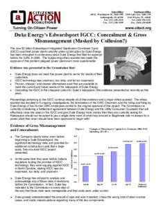 Duke Energy / Edwardsport Power Station / Southwestern Indiana / Chemical engineering / Integrated gasification combined cycle / Edwardsport /  Indiana / Gasification / Energy / Energy conversion / Technology