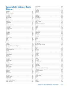 Appendix B: Index of Basin Names Amazon ......................................................................... 164 Amur ................................................................................ 52 An Nahr Al Ka