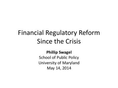 Financial Regulatory Reform