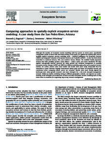 Ecosystem Services[removed]e40–e50  Contents lists available at ScienceDirect Ecosystem Services journal homepage: www.elsevier.com/locate/ecoser