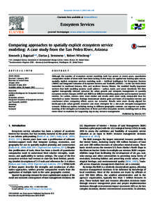 Systems ecology / Philosophy of biology / Hydrology / Environmental economics / Ecological restoration / Ecosystem services / Ecosystem / METRIC / Ecology / Biology / Environment / Earth