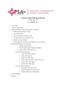 Executive Board Meeting Agenda Tuesday, July 7, 2015 2p-3:30p GPSA Conference Room 1.