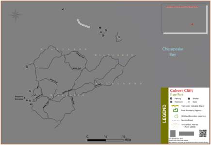 !  ® Location of Calvert Cliffs State Park