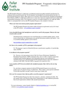 Microsoft Word - PFI Standards Program FAQs as of March 2012.doc