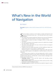 Cover Story  What’s New in the World of Navigation By P. Kozlov1 Key words: Navigation, market, NAVTEQ company, NAVTEQ True, NAVTEQ Discover