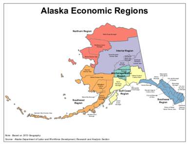 Alaska Economic Regions Northern Region North Slope Borough Northwest Arctic Borough