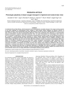 1167 The Journal of Experimental Biology 216,  © 2013. Published by The Company of Biologists Ltd doi:jebRESEARCH ARTICLE