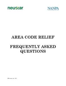 Microsoft Word - FAQs Area Code Relief-JC[removed]