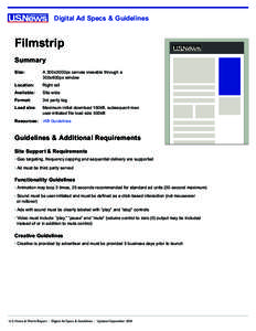 Digital Ad Specs & Guidelines  Filmstrip Summary Size: