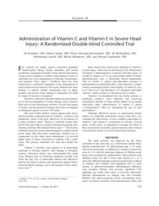 CHAPTER 18  Administration of Vitamin C and Vitamin E in Severe Head