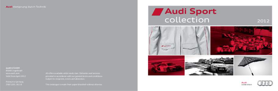 Audi Vorsprung durch Technik  Audi Sport collection  quattro GmbH