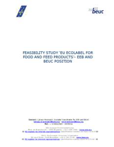 Microsoft Word - x2011_064 lwo EEB and BEUC position - Feasibility study 'EU Ecolabel for food and feed products'.doc