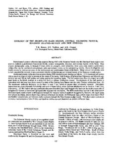 Vedder, J.G., and Bruns, T.R., editors, 1989, Geology and offshore resources of Pacific island arc mo Islands and Bougainville, Papua New Guinea Regions: Houston, Texas, Circum-Pacific Council for Energy and Mineral Reso