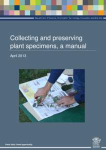 Collection and preserving plant specimens, a manual.