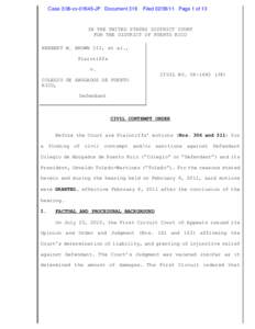 Case 3:06-cv[removed]JP Document 319  Filed[removed]Page 1 of 13 IN THE UNITED STATES DISTRICT COURT FOR THE DISTRICT OF PUERTO RICO