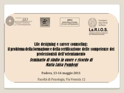 Questo Seminario è la prosecuzione di quello che, nel 2007 Maria Luisa Pombeni allora vice Presidente della SIO aveva organizzato