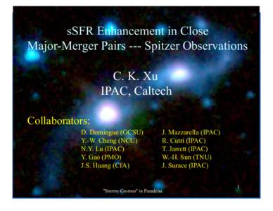 Local Benchmarks for Evolution of sSFRMajor-Mergers Enhancement in Close Major-Merger Pairs --- Spitzer Observations --- Binary Galaxies in 2MASS C. K. Xu