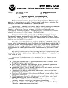 Fisheries science / United States National System of Marine Protected Areas / Earth / Marine protected area / Marine Life Protection Act / National Oceanic and Atmospheric Administration / National Sea Grant College Program / Law / Marine conservation / Oceanography / Environment