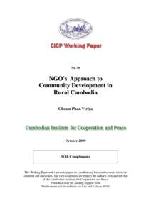 Socioeconomics / Economics / Provinces of Cambodia / Cambodia / Millennium Development Goals / Phnom Penh / Empowerment / Capacity building / Rural development / International development / Development / Poverty