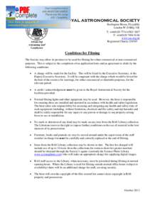 ROYAL ASTRONOMICAL SOCIETY Burlington House, Piccadilly London W1J 0BQ, UK T: +[removed][removed]F: +[removed] www.ras.org.uk