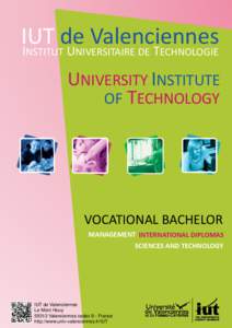 Vocational education / University Institutes of Technology / Internship / Academic degree / Diploma / Education / Higher education / Institute of technology